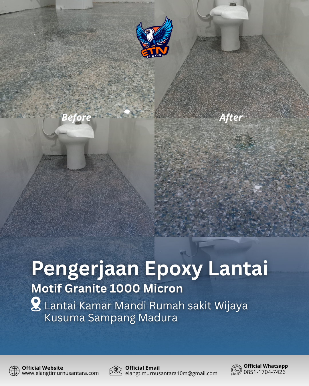 Lantai Kamar Mandi Rumah sakit Wijaya Kusuma Sampang Madura