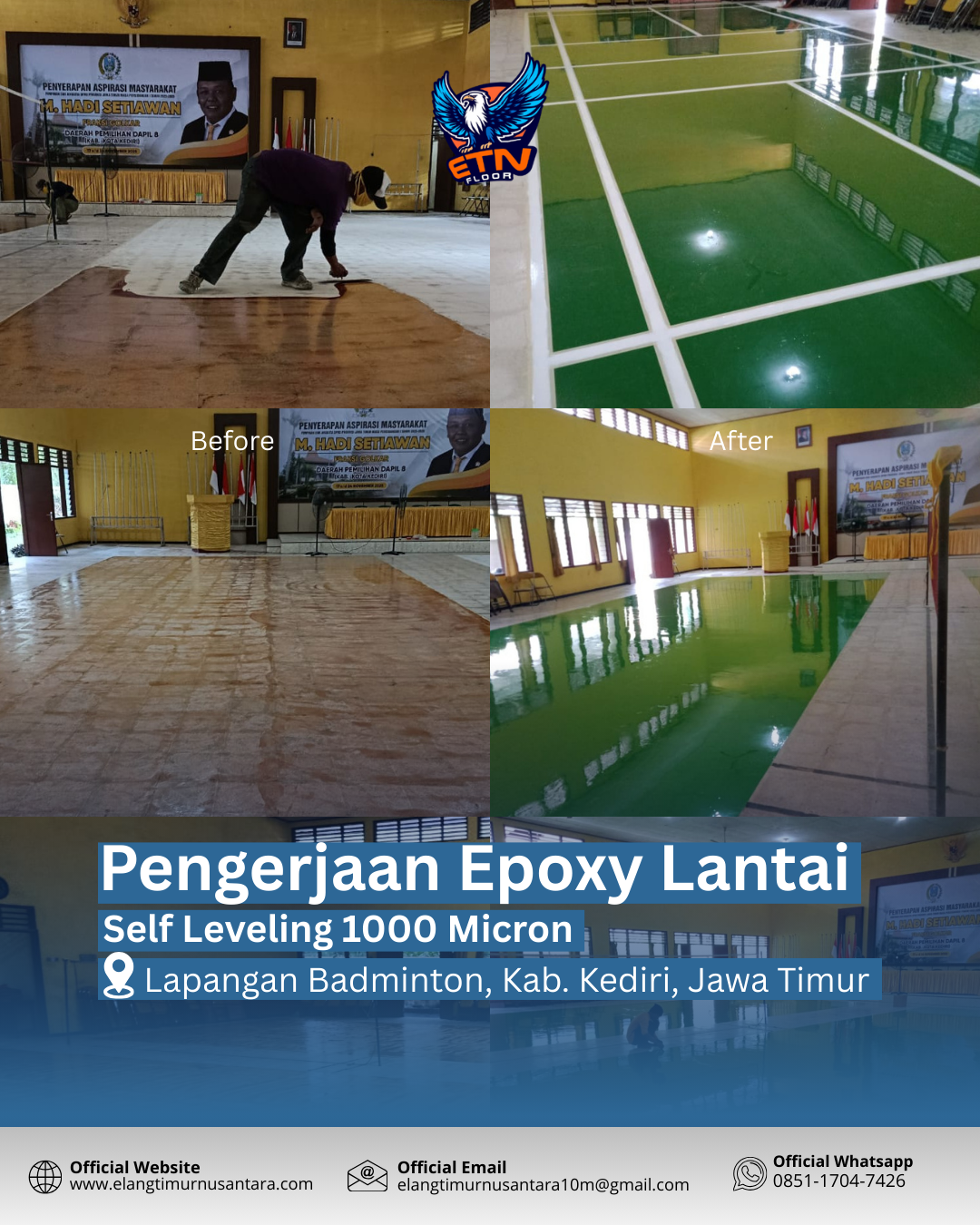Lapangan Badminton, Kab. Kediri, Jawa Timur